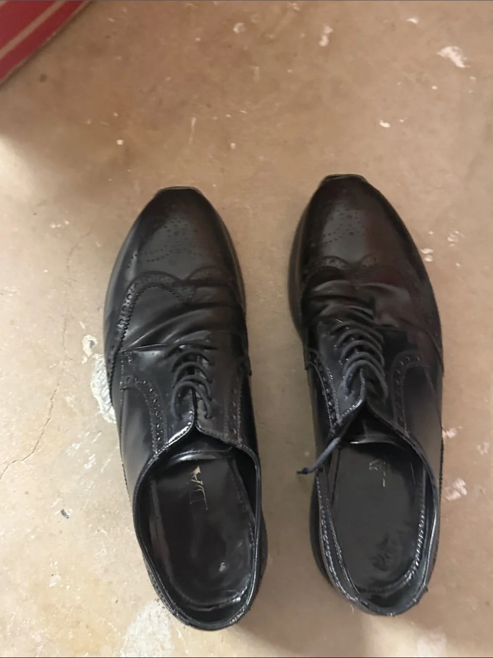 Classic Men's Black Wingtip Dress Shoes